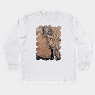 African Elephant Painting Kids Long Sleeve T-Shirt